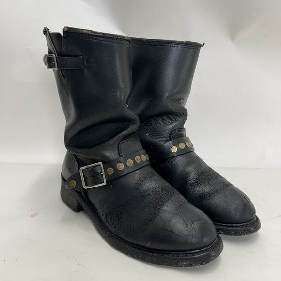 Vintage Riveted Engineer Boots Made in USA Style 7800 main image 16